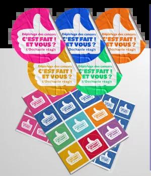Stickers "Coup de pouce au dépistage des cancers"