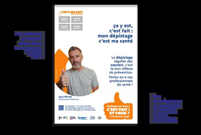 Affiche personnalisée avec la parole des patients