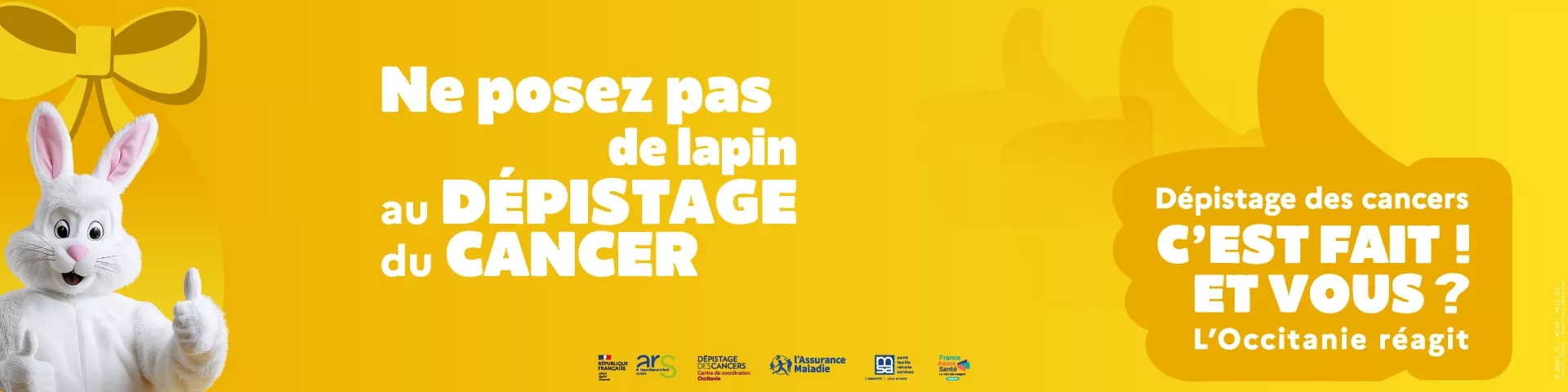 Ne posez pas de lapin au dépistage du cancer